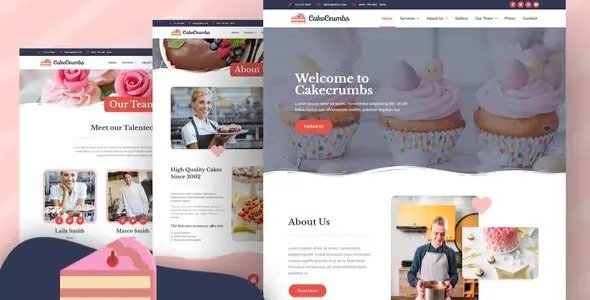 Cakecrumbs – Bakery Elementor Template kit